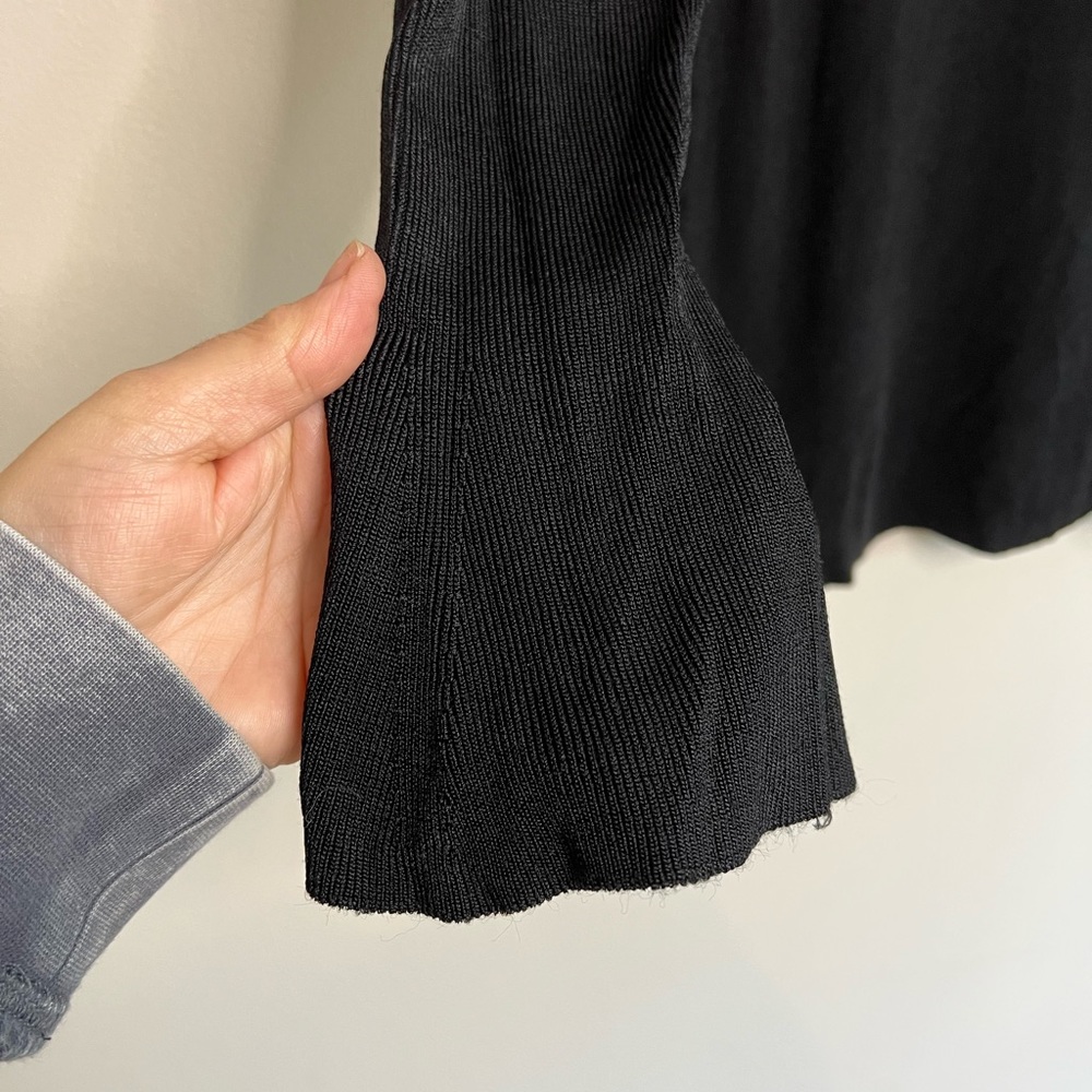 L’Agence woman’s Lucas black long Rib cardigans sweater - Picture 10 of 11